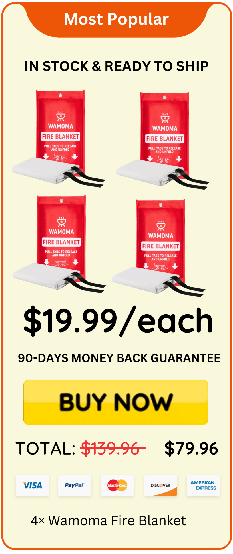 Wamoma Fire Blanket offer price 