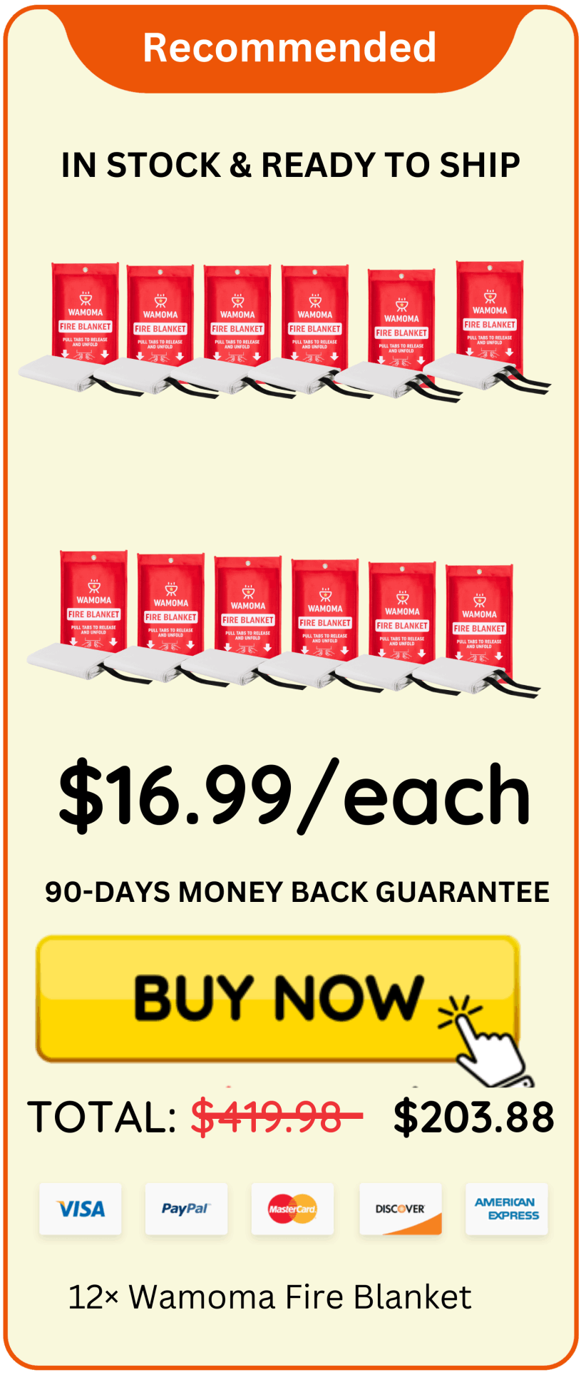 Wamoma Fire Blanket offer price 